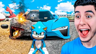 ENCONTRÉ los COCHES ABANDONADOS de SONIC en GTA 5! (Mods)