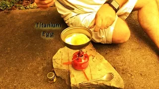 How to fry an egg on Titanium SNOWPEAK Pan