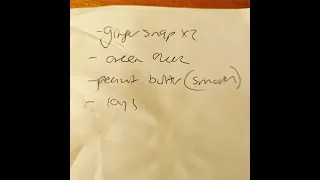 What is the second item on this grocery list?? PLEASE HELP ME!