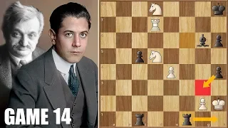 Only One Genius Among Them || Lasker vs Capablanca || WCC Game 14 (1921)