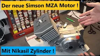 Der neue Simson MZA Motor unlackiert mit Nikasil Zylinder ! Für  Schwalbe  / S51 und Co !