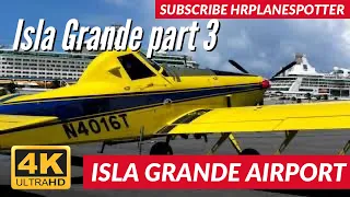 [4K] BUSY DAY AT ISLA GRANDE AIRPORT AIR TRACTOR ,G-4 ASTAR ,HAWKER AND US ARMY BLACKHAWK.