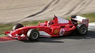 Ferrari F1 V10 EPIC Sounds at Mugello Circuit - F2001, F2002, F2003-GA, F2004 & F2005