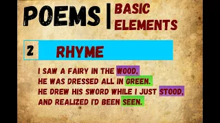 BASIC ELEMENTS OF A POEM