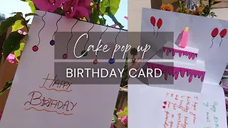 3D birthday card | Cake pop up birthday card | 😍😍 #youtubeshorts #birthdaycard #diycard