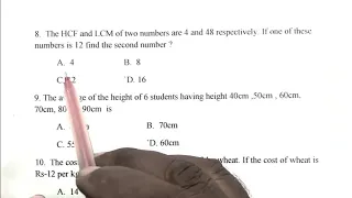 Navodaya Vidyalaya Class 6th model paper   2022 Math Part 93  navodaya Vidyalaya entrance Exam 2022