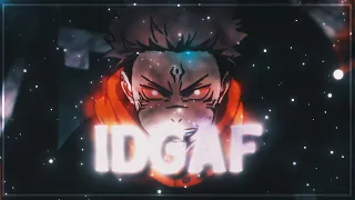 「IDGAF 😎🖤」Jujutsu Kaisen＂Sukuna Vs Mahoraga＂「Amv⧸Edit」4K