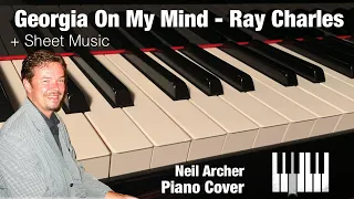 Georgia On My Mind - Ray Charles - Piano Cover + Sheet Music