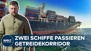 UKRAINE-KRIEG - Selenskyj: Zwei Schiffe haben Schwarzes Mittelmeer passiert