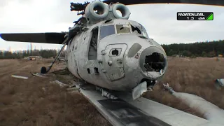 Alone in the Zone footage - vehicle graveyard - radioactive helicopters