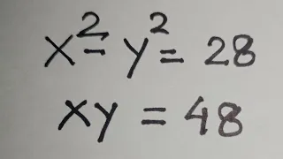 A Nice Algebra Problem | Math Olympiad | How to solve for X and Y in this math problem ?