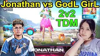 🇮🇳@JONATHANGAMINGYT vs GodL Girls | 2v2 TDM Challange | Jonathan Kills 😱🔥