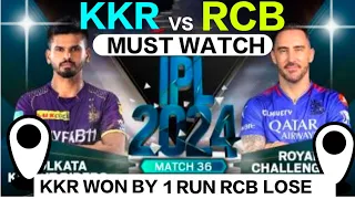 KKR BEAT RCB..KKR WON BY 1 RUN..VIRAT KOHLI Controversial EMPIRE OUT@home11100