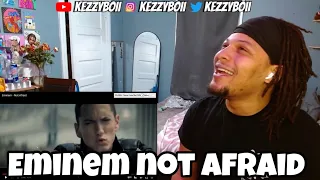 CRAZY WORK!! - Eminem Not Afraid (REACTION)