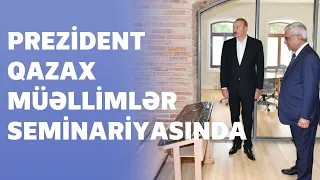 Prezident İlham Əliyev Qazax Müəllimlər Seminariyası ADA Universiteti Qazax Mərkəzində olub