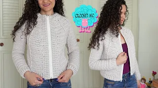 Chaqueta Alex 🥰 crochet con canesú redondo – Unisex y cualquier talla