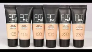 Shades of Maybelline Fit Me Foundation for Fair, Medium and Dark Skin