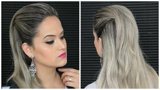 Penteado Fácil Moicano Feminino simples com topete