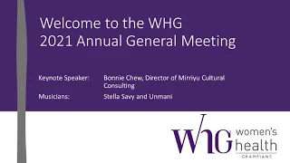 WHG Annual General Meeting 2021