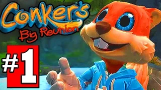 Conker's Big Reunion Walkthrough Part 1 Gameplay Let's Play Playthrough Review [HD] XBOX ONE