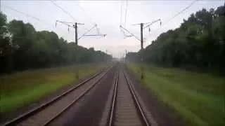 Электропоезд Брест - Минск (вид из кабины) 2014г 7x