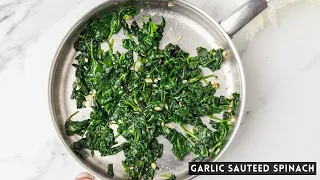 Garlic Sauteed Spinach! You will not cook spinach any other way after using this recipe.