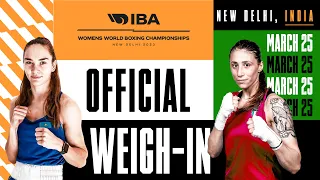 Official Weigh-In | Finals 1 | IBA Women's World Boxing Championships | New Delhi 2023