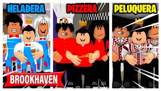 FAMILIA HELADERA vs FAMILIA PIZZERA vs FAMILIA PELUQUERA en BROOKHAVEN - Roblox YoSoyLoki