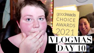 reacting to the goodreads choice winners feat. whitney! | vlogmas day 10