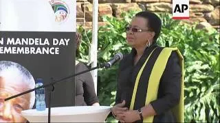 Mandela's wife Graca Machel and Archbishop Tutu speak on anniversary of Madiba's death