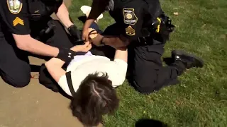 ‘I barely did anything’: Video shows Emory professor thrown to the ground, arrested during protes...