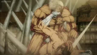 eren vs reiner and Galliard (zekes arrival) Attack on titan finale season