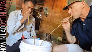 Hmong Tribesman Invites me to Drink - Long Tieng Xaisomboun