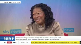 Excerpt from an interview with Boney M's lead vocalist Liz Mitchell @ Sky News 08.11.2022