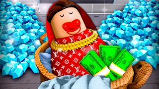 Born Into TRILLIONAIRE Family! (A Roblox Movie)