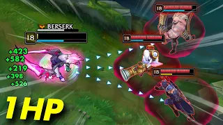 League of Legends IMPOSSIBLE 1 HP Comebacks!