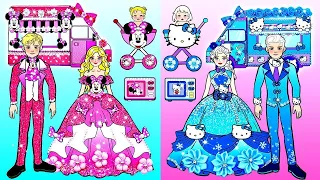 DIY Ideas for Dolls - Mickey Mouse Rosa VS Hello Kitty Azul Motorhome - LOL Surprise DIYs