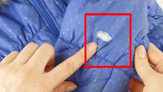 After watching this video, you will REPAIR HOLES in your jacket Very Easy Amazing Sewing tricks for