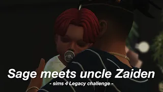 Sage meets his uncle Zaiden || Sims 4 Legacy challenge EP106 || solitasims