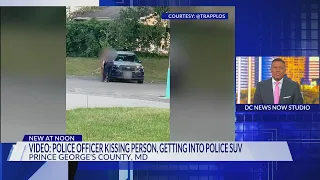 Video seems to show Prince George’s County police officer kissing person, getting into police SUV wi