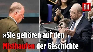 Im Bundestag: Schulz liefert sich Schlagabtausch mit Gauland