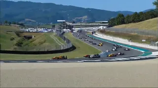 F2000 Italian Formula Trophy / Formula X Italian Series 2020. Race 2 Mugello Circuit. Start Crash