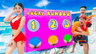 CHOOSE LUCKY NUMBERS PRANK BATTLE NERF Dr. JackGirl Nerf Guns WONDERFUL LAUGH TIKTOK ROBOT PRANK VTL