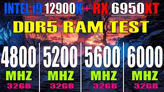 4800MHz vs 5200MHz vs 5600MHz vs 6000MHz || DDR5 RAM TEST ||
