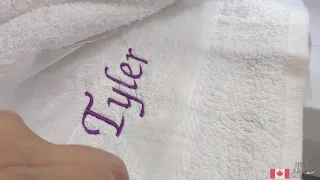 Brother Embroidery Part 9: Embroidering a Name On a Towel