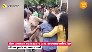 Chandigarh: Woman Constable On Duty Thrashed In Mani Majra, Video Goes Viral#shorts