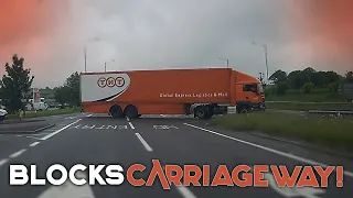 UNBELIEVABLE UK LORRY DRIVERS | Illegal U-Turn, Blocks The Carriageway, Crash and Decamp! #7