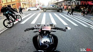 Splitting Masterclass - Rapidly Riding A Motorcycle in NYC - Ducati Streetfighter 848 v1405