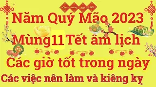 Giờ tốt ngày 11 tháng 1 âm lịch Tết năm 2023 | Ngày tốt tháng 1