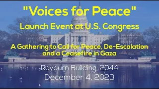 Voices for Peace Launch Event at U.S. Congress